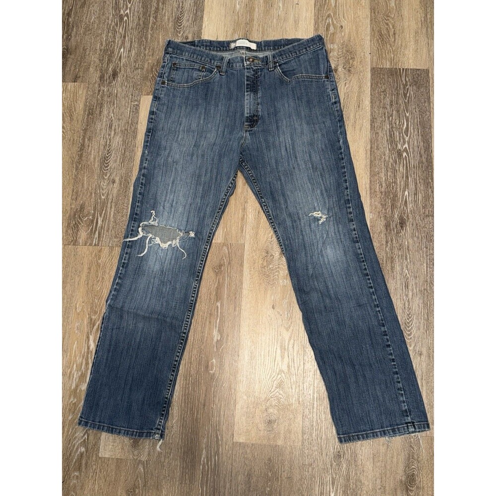 Lee Premium Select Men's Blue Straight Leg Medium Wash Denim Jeans 34x30 SKU-4